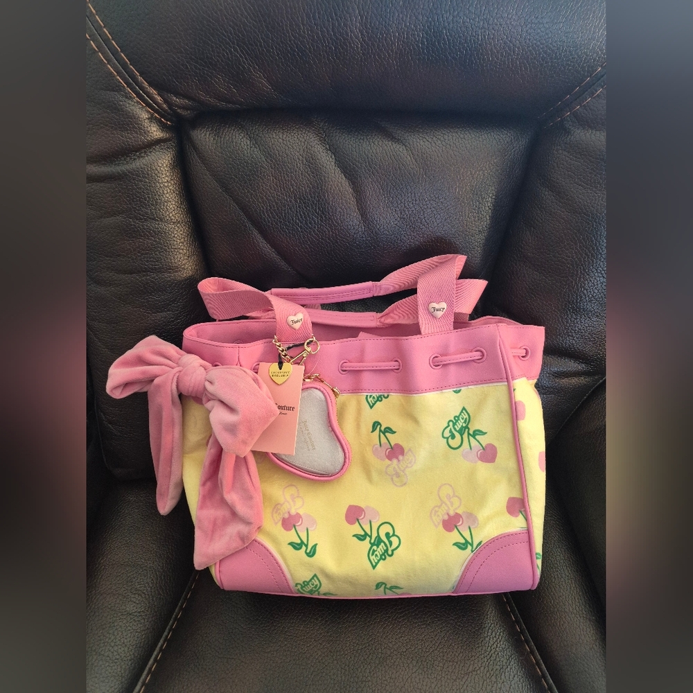 Juicy Couture Retro Yellow Cherry Daydreamer Tote - Picture 8 of 8